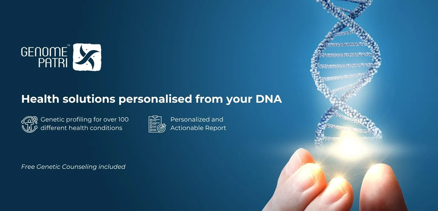 Mapmygenome Genomepatri: health solutions personalised from your DNA, with genetic profiling for 100+ health conditions and free genetic counselling.