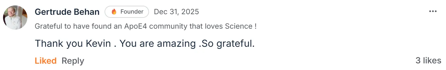 Dr. Gertrude Behan · original message, screenshot