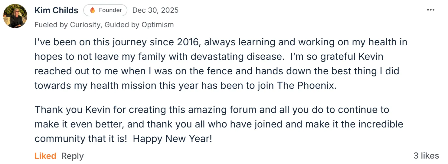 Kim Childs · original message, screenshot