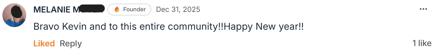 Melanie M. · original message, screenshot