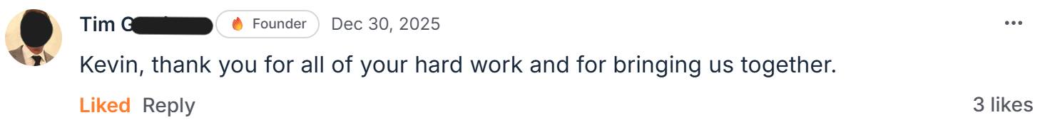 Testimonial from Tim G.